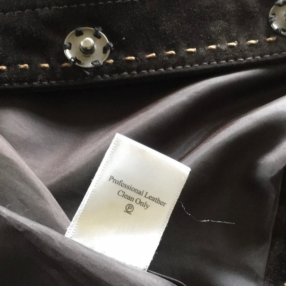 Coldwater Creek Suede Embellished Snap Jacket - Picture 7 of 8